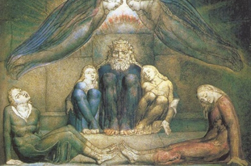El conde Ugolino imaginado por William Blake.