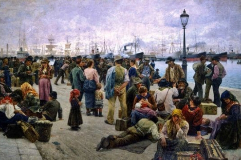 “Los emigrantes” (1895), obra de pintor italiano Angelo Tommasi